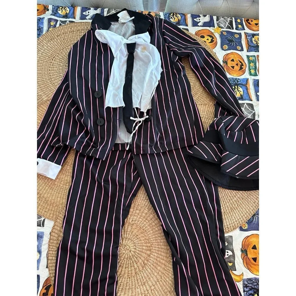 California Costume Child Large striped suit halloween costumelu